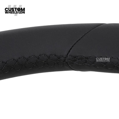 Porsche Custom Steering Wheel – Black Leather with Chrome Trim | Fits 997, 991, Panamera, Cayenne, Cayman (2000+ Plug & Play)