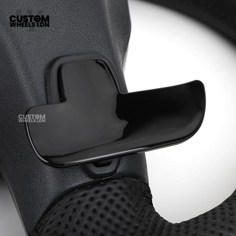 rcedes Custom AMG Flat Bottom Steering Wheel – Full Black Leather, Piano Black Trim, Touch Control Buttons, AMG Badge | Fits C-Class, E-Class, CLS, GLC, GLE, G-Class + more | Plug & Play | Retrofit Upgrade for Older Models