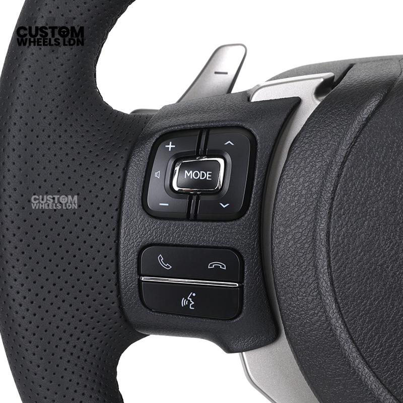 Lexus Custom F Sport Steering Wheel – Perforated Leather, Silver Trim, OEM Controls | Fits IS, GS, RC, RX + more | Plug & Play | Luxury Retrofit Upgrade