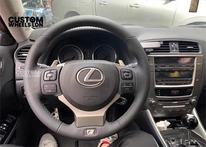 Lexus Custom F Sport Steering Wheel – Perforated Leather, Silver Trim, OEM Controls | Fits IS, GS, RC, RX + more | Plug & Play | Luxury Retrofit Upgrade