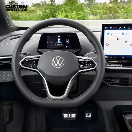 Volkswagen MK8 Custom Steering Wheel – OEM Style with Perforated Leather Grips & Piano Black Trim | Fits Golf GTI, R-Line + more | Plug & Play Upgrade