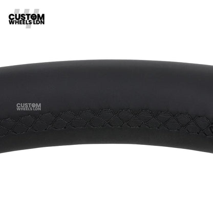 Mercedes Custom W223 Flat Bottom Steering Wheel – Smooth Black Leather, Gloss Black Trim, Touch Control Buttons | Fits S-Class W223, GLE, GLS, E-Class W213 Facelift + more | Plug & Play | With Airbag | Retrofit Upgrade for Older Models Available