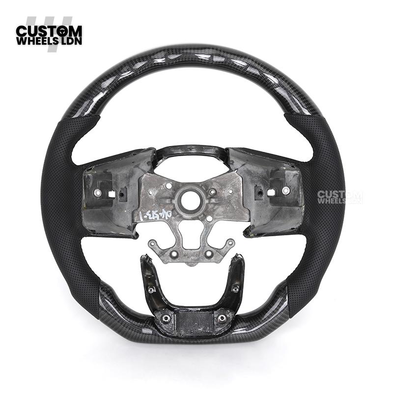 Toyota Custom Land Cruiser 300 Series Steering Wheel – Carbon Fiber, Flat Bottom, Perforated Leather Grips | Fits 2022+ LC300 Models | Plug & Play | Premium Retrofit Upgrade | Full Custom Build Available