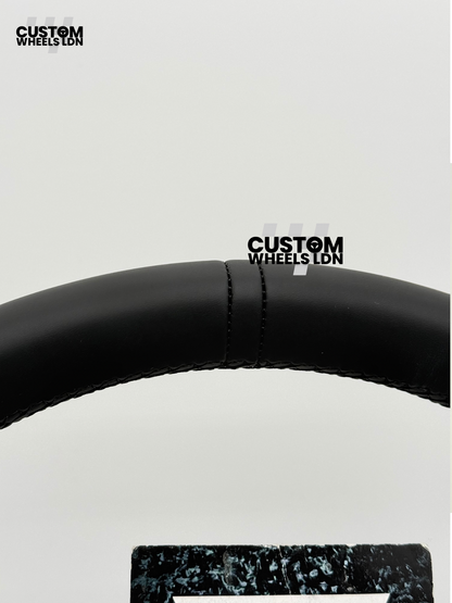Porsche Custom OEM Steering Wheel – Smooth & Perforated Leather, Silver Trims, OEM Paddles | Fits 991, 997, 987, Cayman, Boxster, Macan, Cayenne + more | Plug & Play | With Airbag | Upgrade for Older Models Available