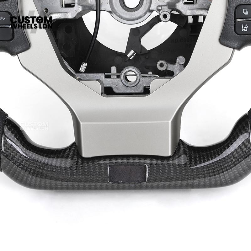 Lexus Custom Steering Wheel, Carbon Fiber Flat Bottom, Perforated Leather Grips, Paddle Cutouts | Fits CT, IS, GS, RX, NX + More | Sporty Retrofit Upgrade | Plug & Play | Built for Comfort & OEM Fitment