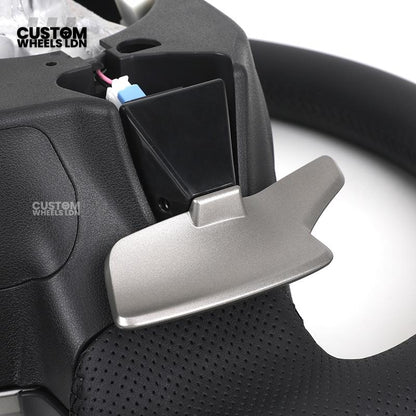Lexus Custom F Sport Steering Wheel – Perforated Leather, Silver Trim, OEM Controls | Fits IS, GS, RC, RX + more | Plug & Play | Luxury Retrofit Upgrade
