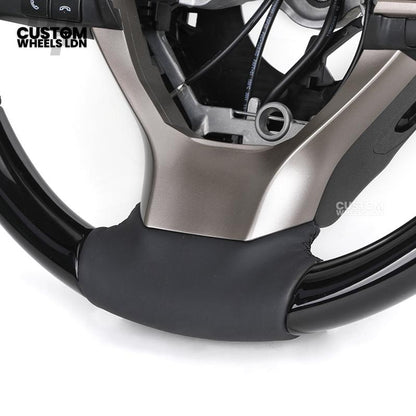 Lexus Custom Steering Wheel – Gloss Woodgrain & Matte Black Leather | OEM-Style Luxury Upgrade | Fits RX, GS, IS, NX, CT + More | Plug & Play | Comfort-Focused Premium Finish
