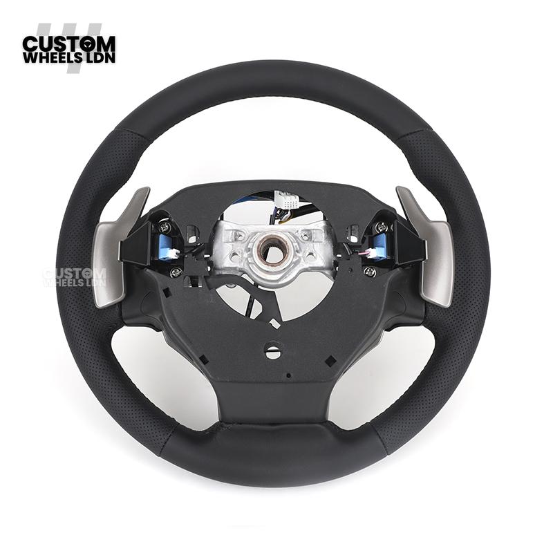 Lexus Custom F Sport Steering Wheel – Perforated Leather, Silver Trim, OEM Controls | Fits IS, GS, RC, RX + more | Plug & Play | Luxury Retrofit Upgrade
