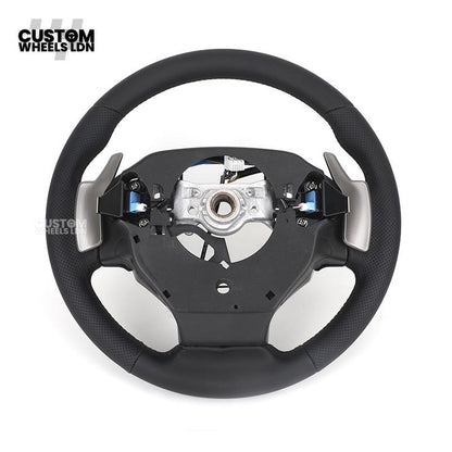 Lexus Custom F Sport Steering Wheel – Perforated Leather, Silver Trim, OEM Controls | Fits IS, GS, RC, RX + more | Plug & Play | Luxury Retrofit Upgrade