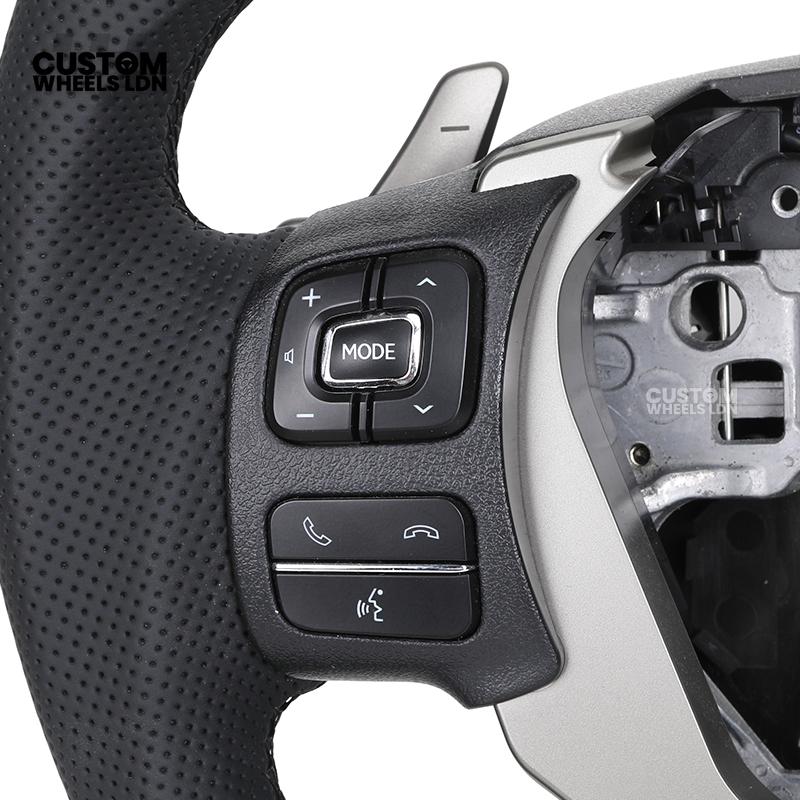 Lexus Custom Steering Wheel, Carbon Fiber Flat Bottom, Perforated Leather Grips, Paddle Cutouts | Fits CT, IS, GS, RX, NX + More | Sporty Retrofit Upgrade | Plug & Play | Built for Comfort & OEM Fitment