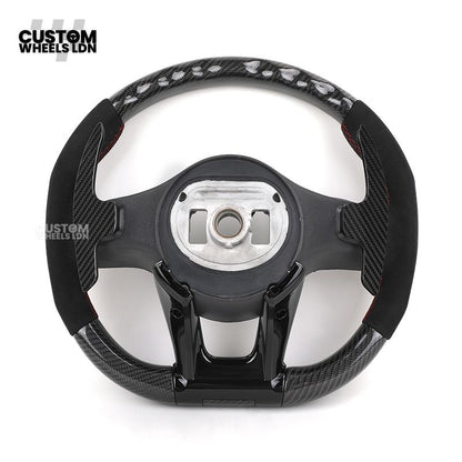 rcedes Custom AMG Steering Wheel Carbon Fibre & Alcantara | Red Stitching | Flat Bottom | Paddle Shifters | Complete Retrofit | Fits GLC, GLE, C-Class, E-Class, W205, W213 + more