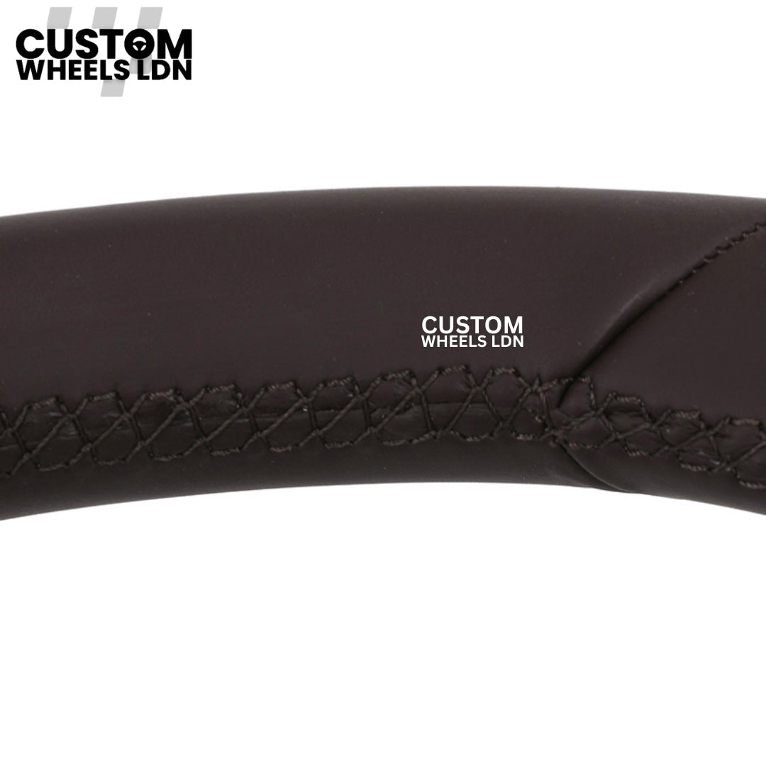 Porsche Custom Brown Full Leather Steering Wheel - Fits Most Models: 911, Cayenne, Panamera, Macan, Boxter, Taycan & More