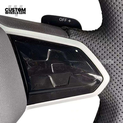 VW MK8 Golf Custom Steering Wheel with Red Trim | Fits GTI, R, R-Line + more | Complete Plug & Play