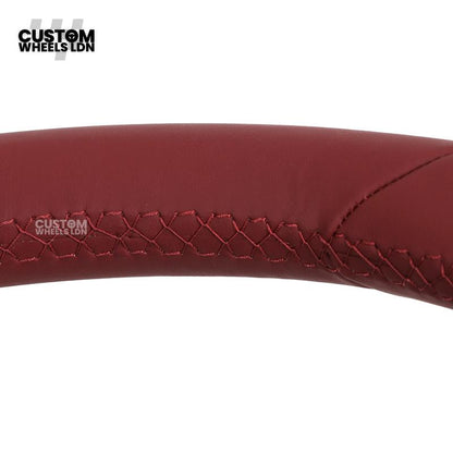 Porsche Custom Steering Wheel – Full Red Leather with Chrome Trim | Fits 997, 991, Panamera, Cayenne, Cayman (2000+ Plug & Play)