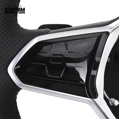 Volkswagen MK8 Custom Steering Wheel – OEM Style with Perforated Leather Grips & Piano Black Trim | Fits Golf GTI, R-Line + more | Plug & Play Upgrade