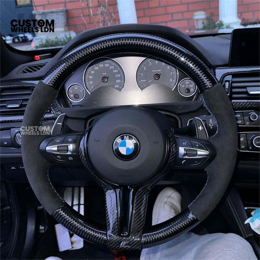 BMW Custom F-Series Carbon Fibre Steering Wheel – Alcantara Grip | Fits F20 F22 F30 F32 F36 M2 M3 M4 + more