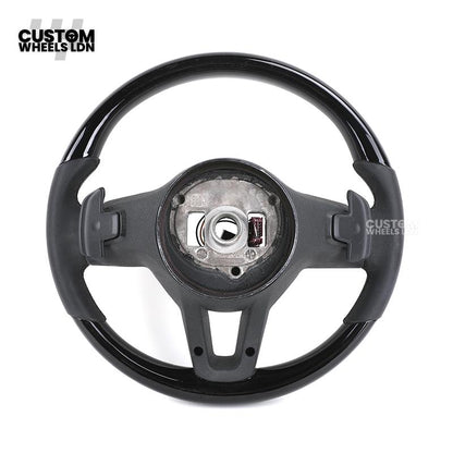 Mercedes Custom Steering Wheel | Silver AMG Dual-Spoke Style | Black Leather Grip | Fits W205 W213 W222 + more | Retrofit Option Available