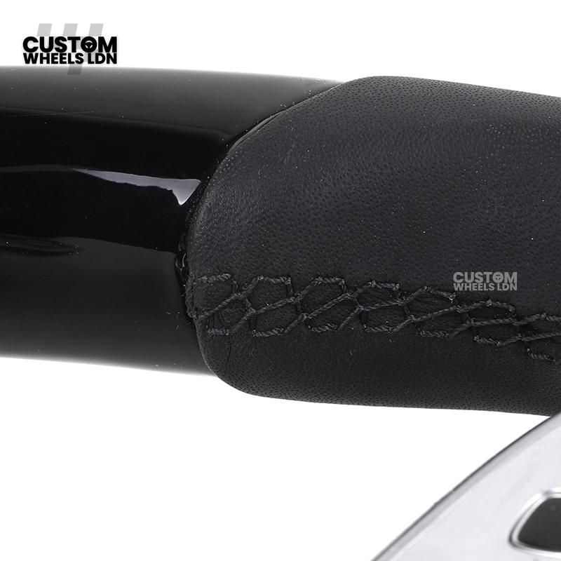 Mercedes Custom Steering Wheel | Silver AMG Dual-Spoke Style | Black Leather Grip | Fits W205 W213 W222 + more | Retrofit Option Available