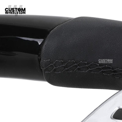 Mercedes Custom Steering Wheel | Silver AMG Dual-Spoke Style | Black Leather Grip | Fits W205 W213 W222 + more | Retrofit Option Available