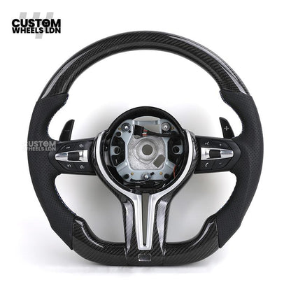 BMW Custom Carbon Fibre Steering Wheel – M Stitches | Perforated Leather Grip | Plug & Play | Fits older models