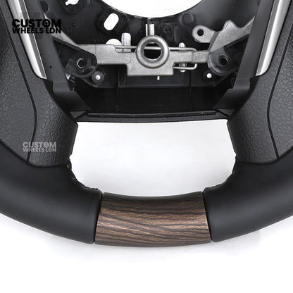 Toyota Custom Steering Wheel – Black Gloss Trim, Classic Leather Finish, OEM Shape | Fits Auris, Corolla, Prius, RAV4 + More | Plug & Play | Comfortable Daily Upgrade