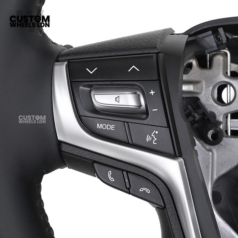 Toyota Custom Steering Wheel – Black Gloss Trim, Classic Leather Finish, OEM Shape | Fits Auris, Corolla, Prius, RAV4 + More | Plug & Play | Comfortable Daily Upgrade