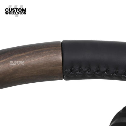 Toyota Custom Steering Wheel – Black Gloss Trim, Classic Leather Finish, OEM Shape | Fits Auris, Corolla, Prius, RAV4 + More | Plug & Play | Comfortable Daily Upgrade