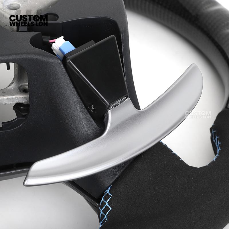 Toyota Custom GR86 Steering Wheel – Carbon Fiber, Flat Bottom, GR Badge, Paddle Shifters | Fits GT86, GR86, BRZ, Auris + More | Plug & Play | Full Customisation Available | Upgrade for Older Models