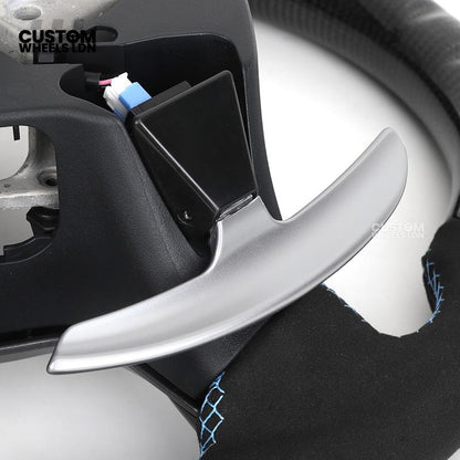 Toyota Custom GR86 Steering Wheel – Carbon Fiber, Flat Bottom, GR Badge, Paddle Shifters | Fits GT86, GR86, BRZ, Auris + More | Plug & Play | Full Customisation Available | Upgrade for Older Models