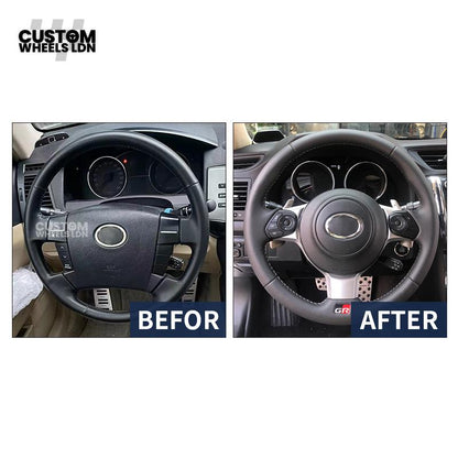Toyota Custom GR86 Steering Wheel – OEM Fitment, GR Badge, Leather Finish | Fits GT86, BRZ, GR86 + more | Plug & Play Retrofit Upgrade