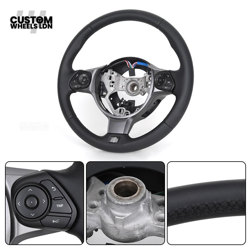 Toyota Custom GR86 Steering Wheel – OEM Fitment, GR Badge, Leather Finish | Fits GT86, BRZ, GR86 + more | Plug & Play Retrofit Upgrade