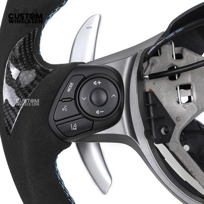 Toyota Custom GR86 Steering Wheel – Carbon Fiber, Flat Bottom, GR Badge, Paddle Shifters | Fits GT86, GR86, BRZ, Auris + More | Plug & Play | Full Customisation Available | Upgrade for Older Models