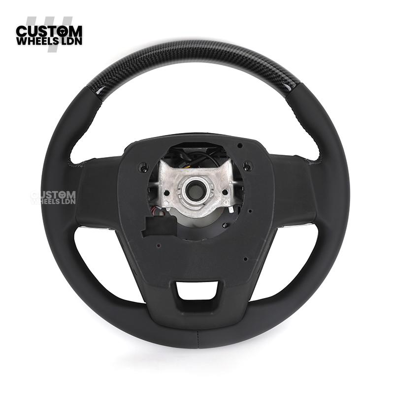 Toyota GR Custom Steering Wheel – Carbon Fibre, GR Badge, Black Leather Grips, OEM Controls | Fits GR Yaris, GR Corolla, GR86 + more | Plug & Play | Retrofit Upgrade for Older Models