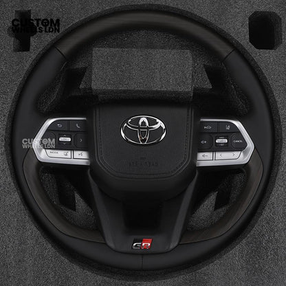 Toyota GR Custom Steering Wheel – Smooth Black Leather, OEM Trim, GR Badge, Factory Controls | Fits GR Yaris, GR Corolla, GR86 + more | Plug & Play | Retrofit Upgrade for Older Models