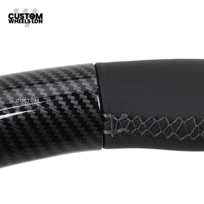 Toyota GR Custom Steering Wheel – Carbon Fibre, GR Badge, Black Leather Grips, OEM Controls | Fits GR Yaris, GR Corolla, GR86 + more | Plug & Play | Retrofit Upgrade for Older Models