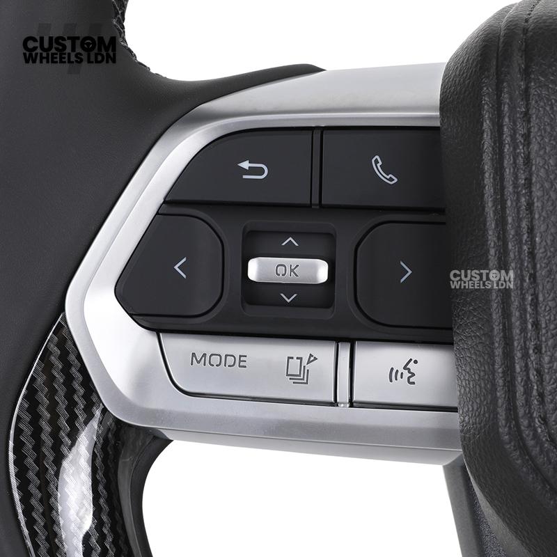Toyota GR Custom Steering Wheel – Carbon Fibre, GR Badge, Black Leather Grips, OEM Controls | Fits GR Yaris, GR Corolla, GR86 + more | Plug & Play | Retrofit Upgrade for Older Models