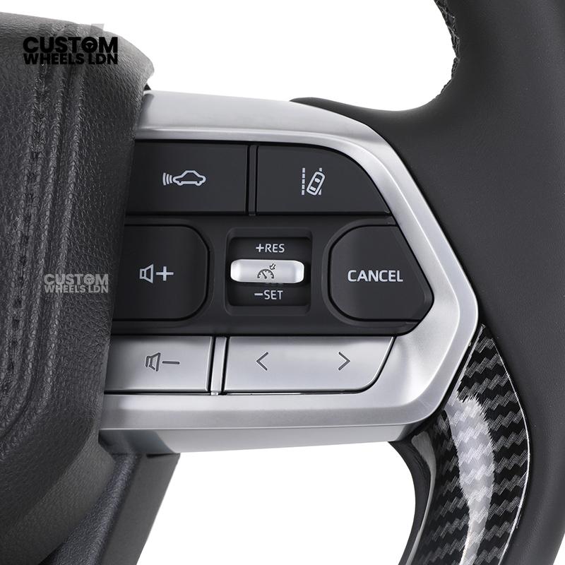 Toyota GR Custom Steering Wheel – Carbon Fibre, GR Badge, Black Leather Grips, OEM Controls | Fits GR Yaris, GR Corolla, GR86 + more | Plug & Play | Retrofit Upgrade for Older Models