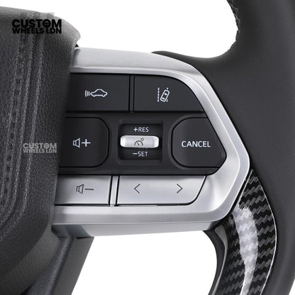 Toyota GR Custom Steering Wheel – Carbon Fibre, GR Badge, Black Leather Grips, OEM Controls | Fits GR Yaris, GR Corolla, GR86 + more | Plug & Play | Retrofit Upgrade for Older Models