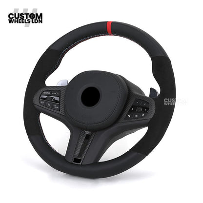 BMW Custom G-Series Flat Bottom Carbon LED Steering Wheel – Fits G20 G21 G22 G42 G80 G87 + more