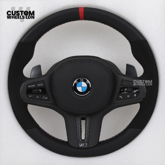 BMW Custom G-Series Flat Bottom Carbon LED Steering Wheel – Fits G20 G21 G22 G42 G80 G87 + more