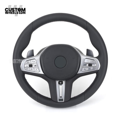 BMW Custom G-Series Heated Steering Wheel – OEM Style Silver Trim – Fits G20 G21 G30 G12 G15 G05 G07 + more
