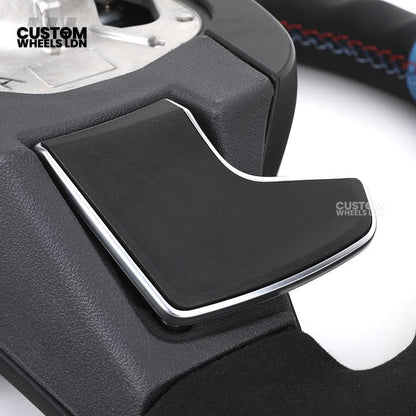 BMW Custom G-Series Flat Bottom Steering Wheel – Blue Stripe – Fits G20 G21 G22 G42 G80 G87 + more