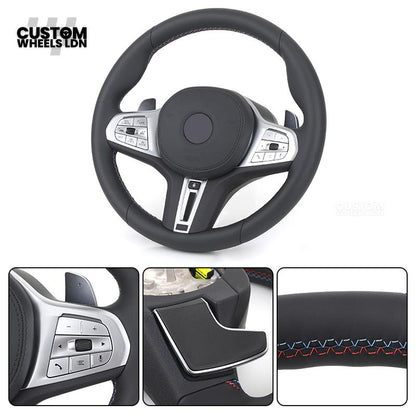 BMW Custom G-Series Heated Steering Wheel – OEM Style Silver Trim – Fits G20 G21 G30 G12 G15 G05 G07 + more
