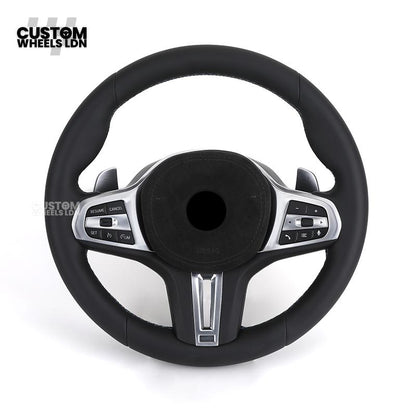 BMW Custom G-Series Steering Wheel – Alcantara Airbag, Smooth Leather Grip – Fits G20 G21 G30 G12 G15 G05 G07 + more