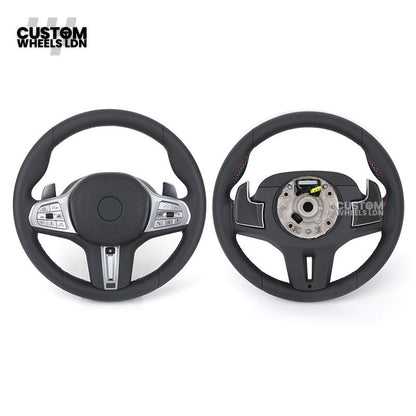 BMW Custom G-Series Heated Steering Wheel – OEM Style Silver Trim – Fits G20 G21 G30 G12 G15 G05 G07 + more