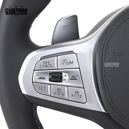 BMW Custom G-Series Heated Steering Wheel – OEM Style Silver Trim – Fits G20 G21 G30 G12 G15 G05 G07 + more