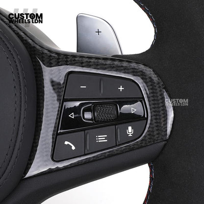 BMW Custom G-Series Flat Bottom Steering Wheel – Blue Stripe – Fits G20 G21 G22 G42 G80 G87 + more