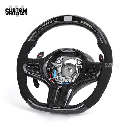 BMW Custom G-Series Steering Wheel – Carbon Fibre, Flat Bottom, LED Display, Carbon Paddles – Fits G20 G21 G22 G30 G15 G05 G07 + more