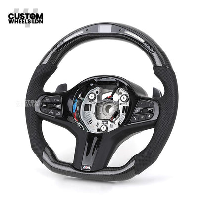 BMW Custom G-Series Flat Bottom Carbon LED Steering Wheel – Fits G20 G21 G22 G42 G80 G87 + more