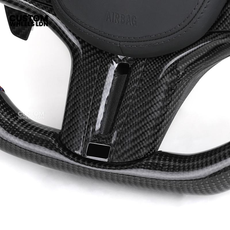 BMW Custom G-Series Steering Wheel – Carbon Fibre, Flat Bottom, LED Display, Carbon Paddles – Fits G20 G21 G22 G30 G15 G05 G07 + more